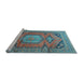 Sideview of Machine Washable Persian Light Blue Traditional Rug, wshtr4007lblu