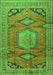 Serging Thickness of Machine Washable Persian Green Traditional Area Rugs, wshtr4007grn