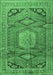 Machine Washable Persian Emerald Green Traditional Area Rugs, wshtr4007emgrn