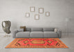 Machine Washable Persian Orange Traditional Area Rugs in a Living Room, wshtr4007org