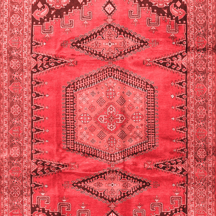Machine Washable Persian Red Traditional Rug, wshtr4007red