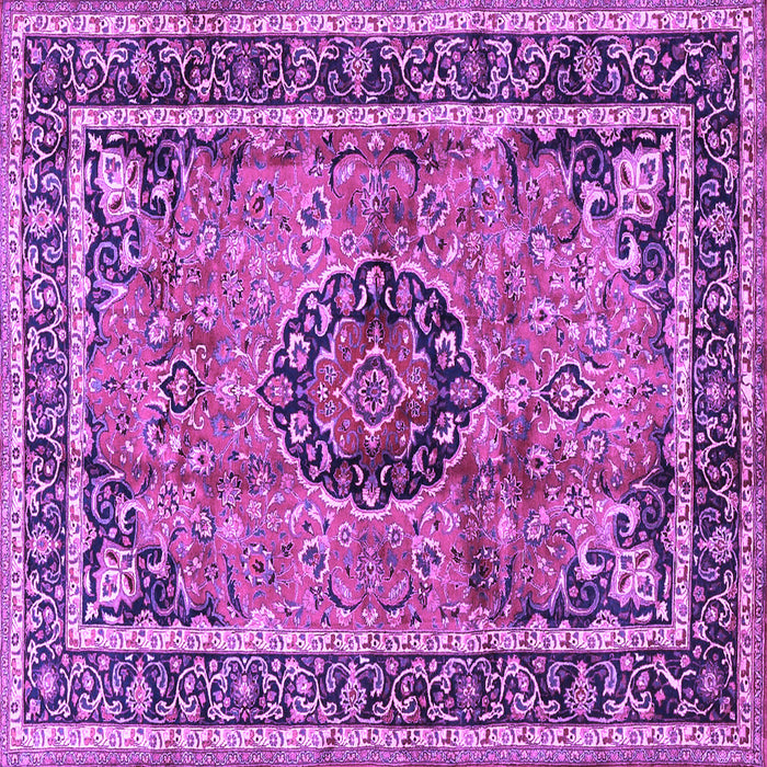 Square Medallion Purple Traditional Rug, tr4008pur
