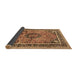 Sideview of Medallion Brown Traditional Rug, tr4008brn