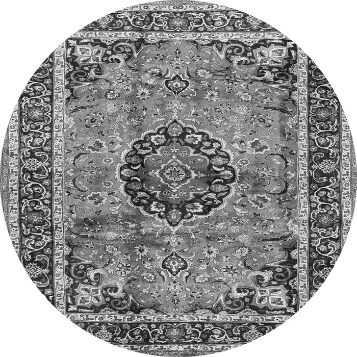 Square Medallion Gray Traditional Rug, tr4008gry