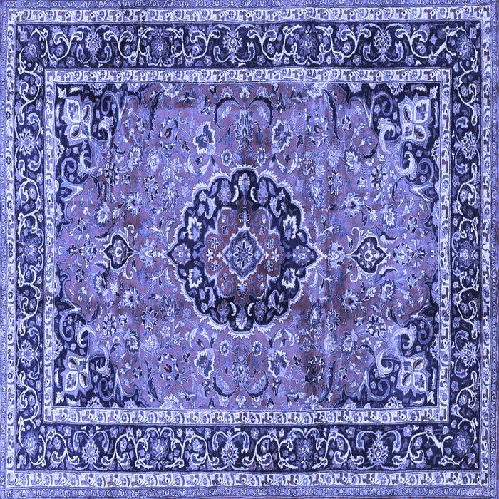 Square Medallion Blue Traditional Rug, tr4008blu
