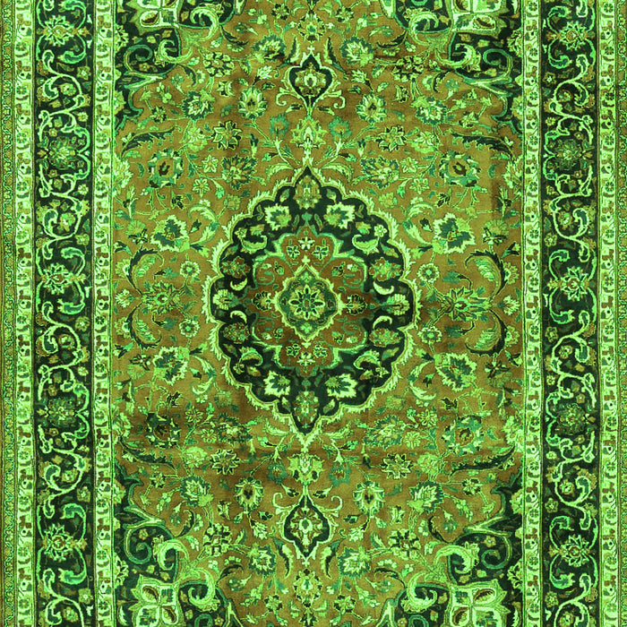 Medallion Green Traditional Rug, tr4008grn