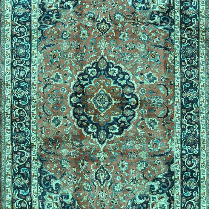 Medallion Turquoise Traditional Rug, tr4008turq