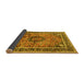 Sideview of Medallion Yellow Traditional Rug, tr4008yw