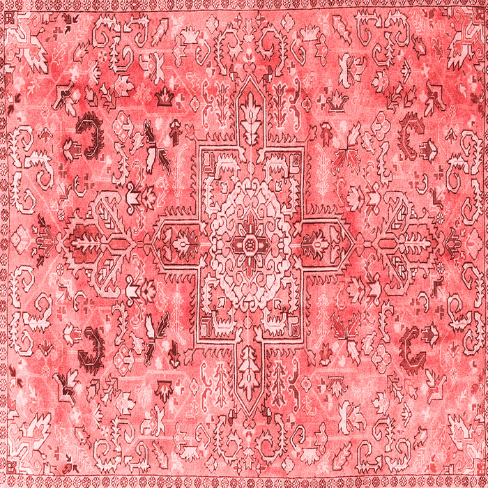 Machine Washable Persian Red Traditional Rug, wshtr4009red