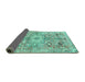 Sideview of Persian Turquoise Traditional Rug, tr4009turq