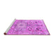 Sideview of Machine Washable Persian Purple Traditional Area Rugs, wshtr4009pur