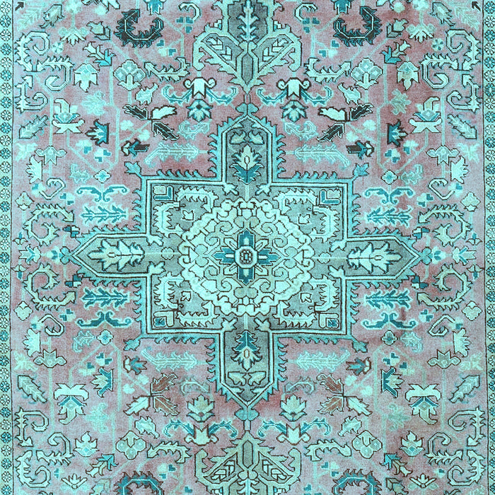 Machine Washable Persian Light Blue Traditional Rug, wshtr4009lblu