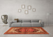 Machine Washable Persian Orange Traditional Area Rugs in a Living Room, wshtr400org