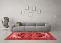 Machine Washable Persian Red Traditional Rug, wshtr400red