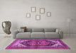 Machine Washable Persian Purple Traditional Area Rugs in a Living Room, wshtr400pur