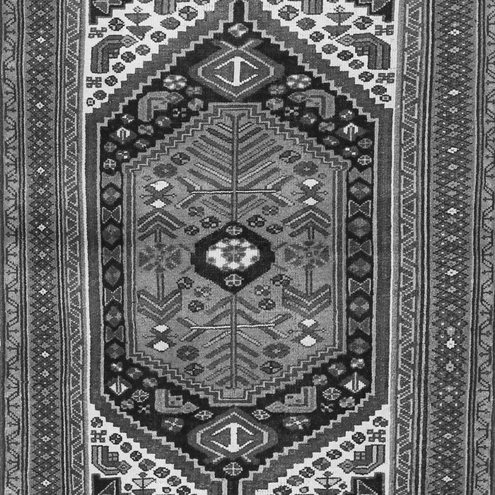 Serging Thickness of Machine Washable Persian Gray Traditional Rug, wshtr400gry