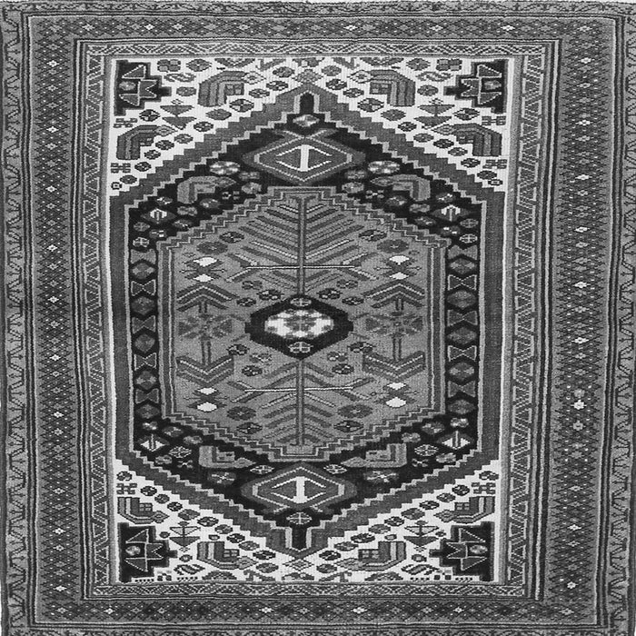 Round Machine Washable Persian Gray Traditional Rug, wshtr400gry