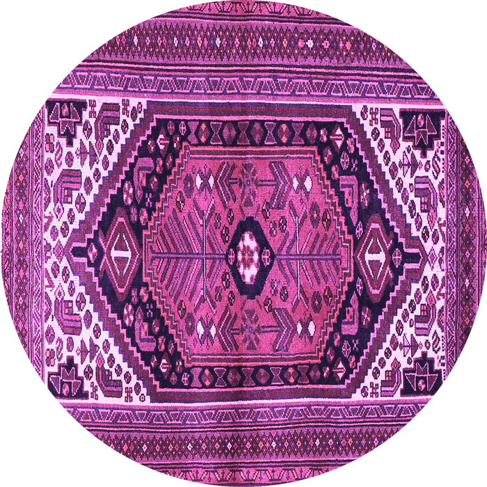 Round Persian Purple Traditional Rug, tr400pur