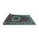 Sideview of Medallion Light Blue Traditional Rug, tr4010lblu