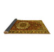 Sideview of Medallion Yellow Traditional Rug, tr4010yw