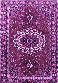 Medallion Purple Traditional Rug, tr4010pur