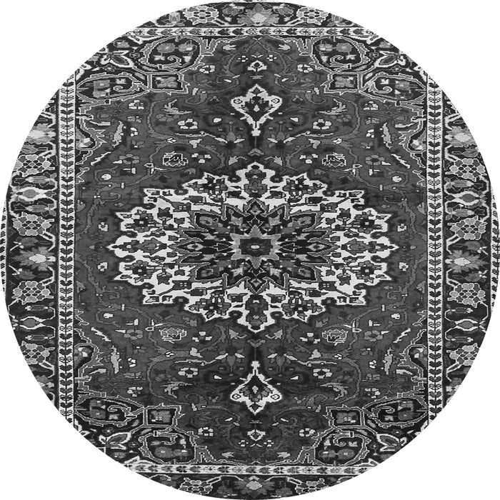 Square Medallion Gray Traditional Rug, tr4010gry