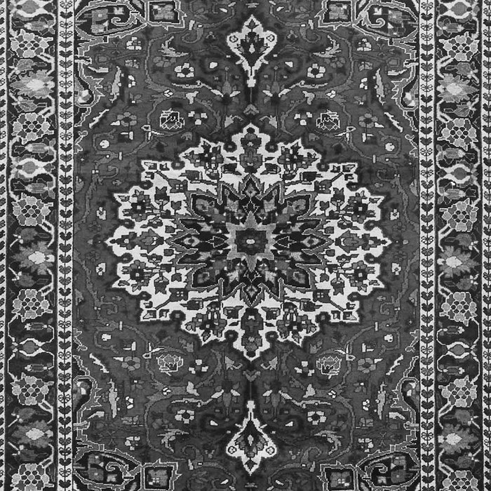 Serging Thickness of Machine Washable Medallion Gray Traditional Rug, wshtr4010gry