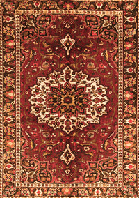 Medallion Orange Traditional Rug, tr4010org