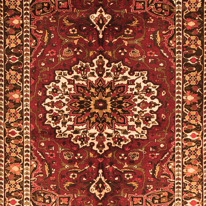 Medallion Orange Traditional Rug, tr4010org