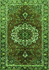 Medallion Green Traditional Rug, tr4010grn