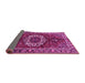 Sideview of Medallion Pink Traditional Rug, tr4010pnk