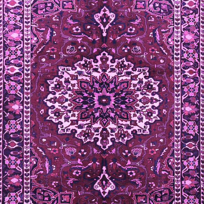 Machine Washable Medallion Purple Traditional Area Rugs, wshtr4010pur