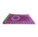 Sideview of Medallion Purple Traditional Rug, tr4010pur