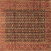 Square Persian Brown Traditional Rug, tr4011brn