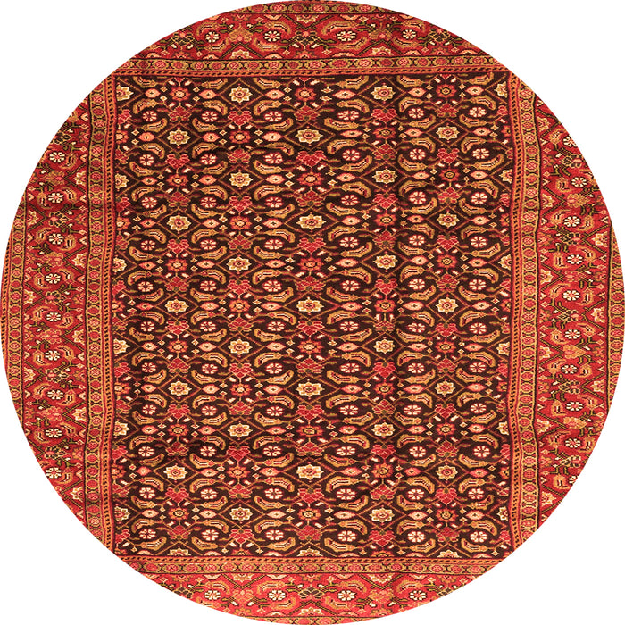 Square Persian Orange Traditional Rug, tr4011org