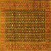 Square Persian Yellow Traditional Rug, tr4011yw