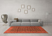 Machine Washable Persian Orange Traditional Area Rugs in a Living Room, wshtr4011org