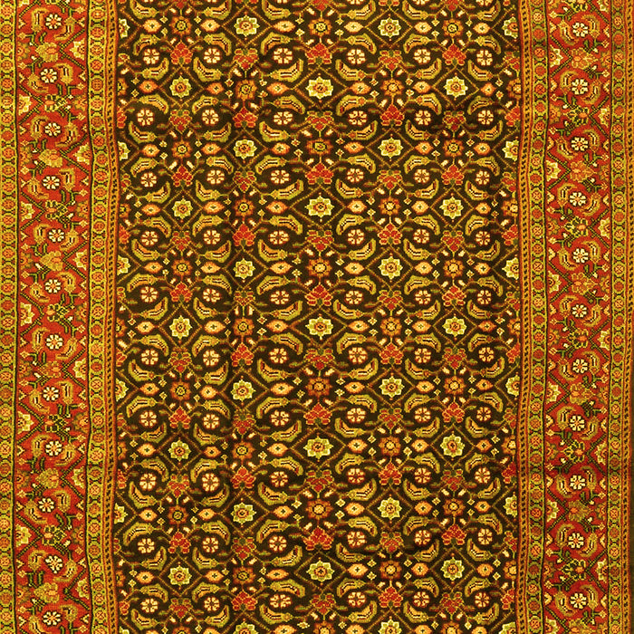 Machine Washable Persian Yellow Traditional Rug, wshtr4011yw