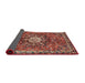 Sideview of Traditional Orange Salmon Pink Medallion Rug, tr4012