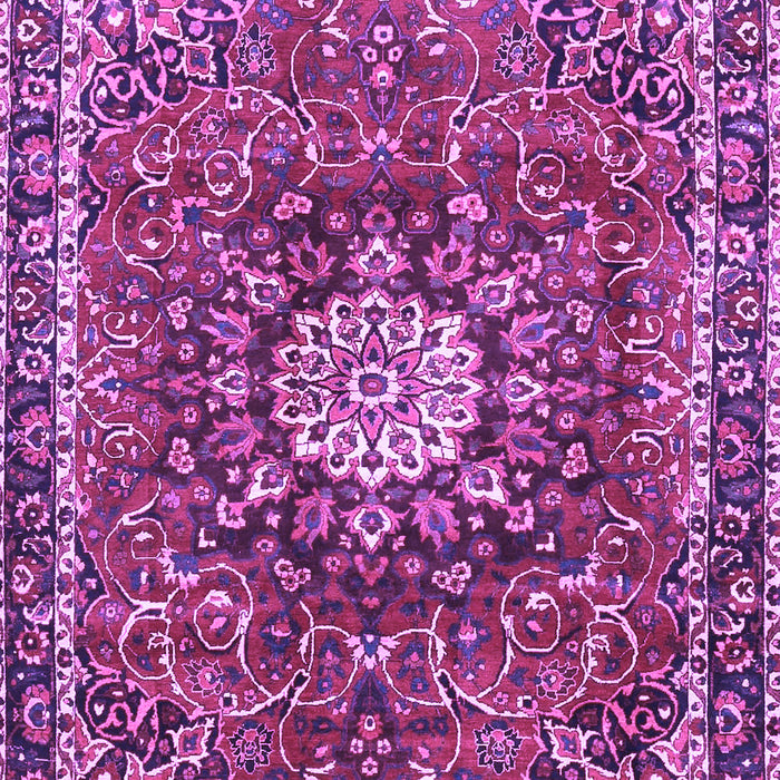 Machine Washable Medallion Purple Traditional Area Rugs, wshtr4012pur