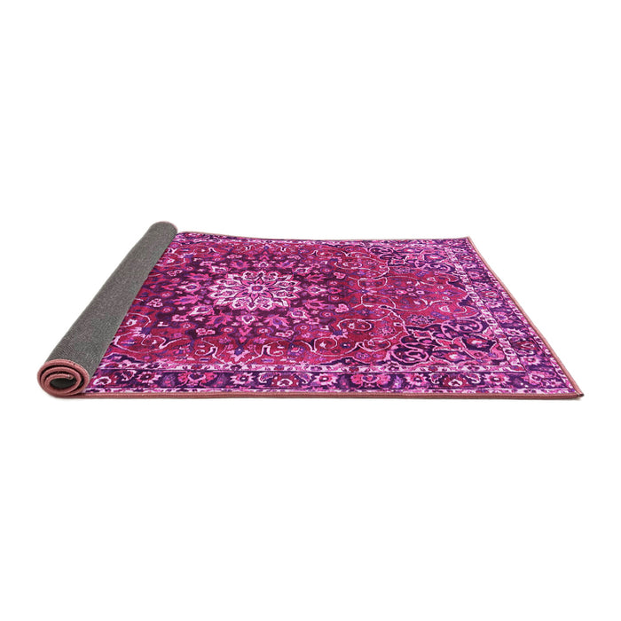 Sideview of Medallion Pink Traditional Rug, tr4012pnk