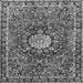 Serging Thickness of Medallion Gray Traditional Rug, tr4012gry