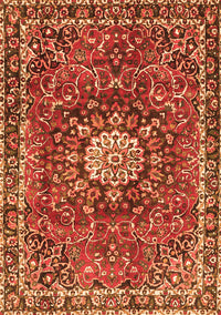 Medallion Orange Traditional Rug, tr4012org