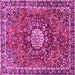 Square Medallion Pink Traditional Rug, tr4012pnk