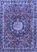 Medallion Blue Traditional Rug, tr4012blu