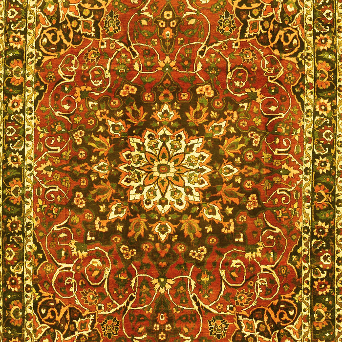 Medallion Yellow Traditional Rug, tr4012yw