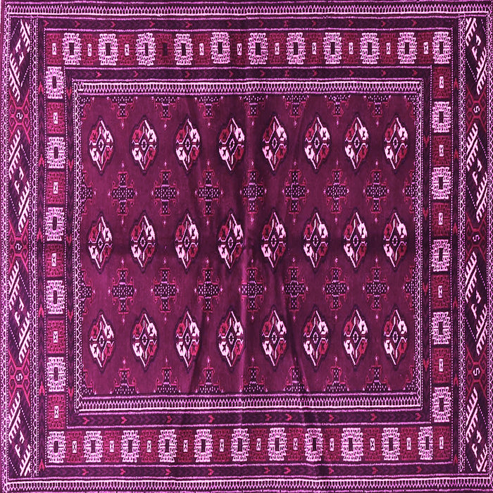 Square Machine Washable Persian Pink Traditional Rug, wshtr4013pnk