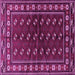 Square Machine Washable Persian Pink Traditional Rug, wshtr4013pnk