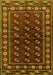 Machine Washable Persian Yellow Traditional Rug, wshtr4013yw