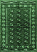 Machine Washable Persian Emerald Green Traditional Area Rugs, wshtr4013emgrn